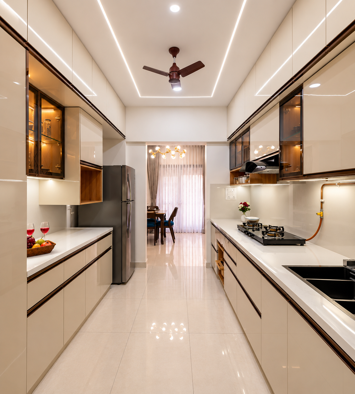 Parallel luxury modular kitchen