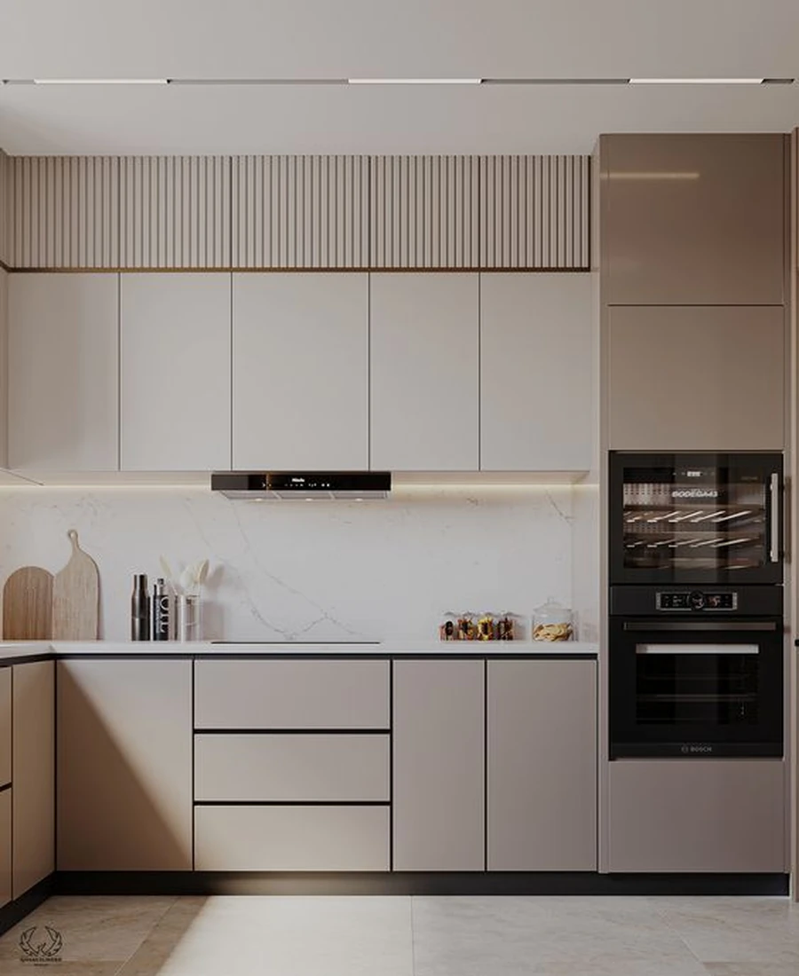 Straight luxury modular kitchen
